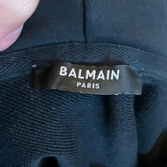 Flocked Balmain Paris hoodie - Picture 4 of 5